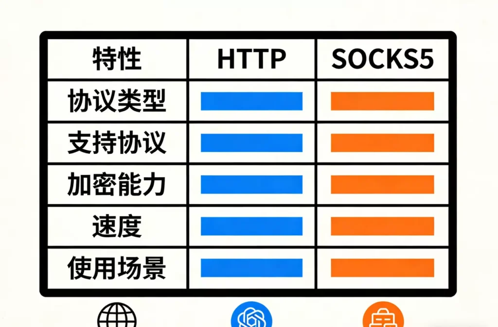 http代理IP 和 SOCKS5 有什么区别?选错协议,代理再好也白搭 http代理IP 和 SOCKS5 有什么区别?选错协议,代理再好也白搭
