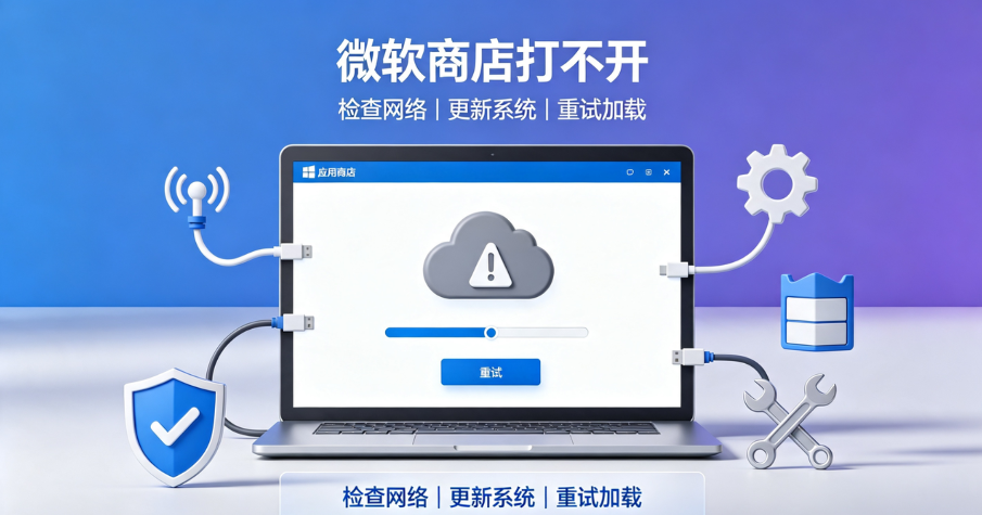 微软商店打不开怎么办?空白窗口、无限加载、错误代码0x80072F7D是什么 微软商店打不开怎么办?空白窗口、无限加载、错误代码0x80072F7D是什么
