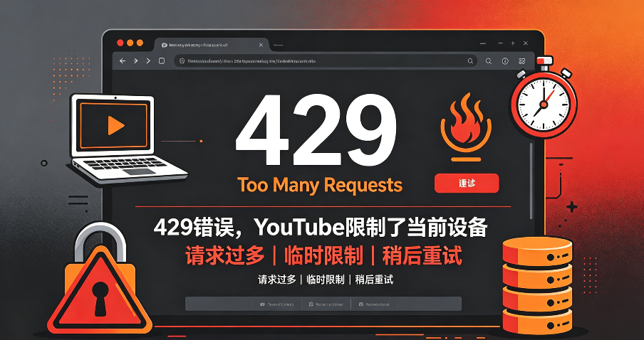 别再刷新了!YouTube 429 Too Many Requests 错误的深层原因与应对策略 别再刷新了!YouTube 429 Too Many Requests 错误的深层原因与应对策略