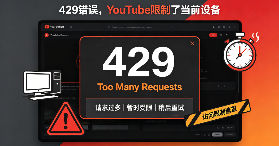 别再刷新了!YouTube 429 Too Many Requests 错误的深层原因与应对策略 别再刷新了!YouTube 429 Too Many Requests 错误的深层原因与应对策略