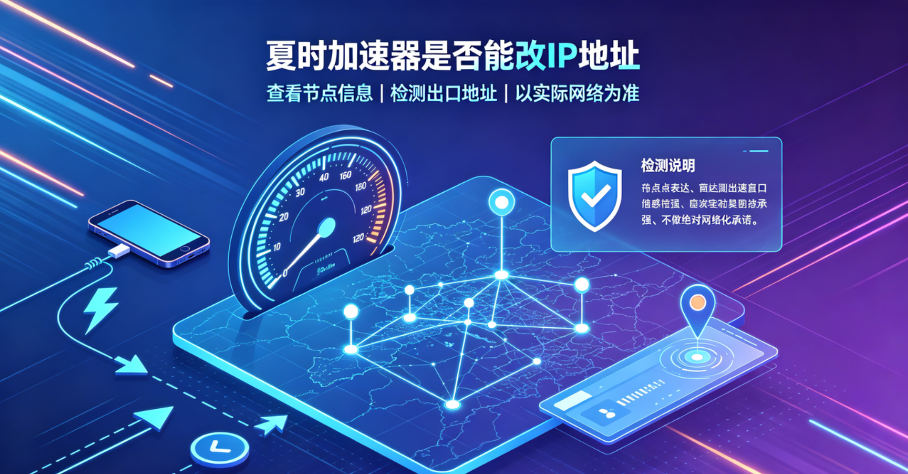 夏时加速器真的能改IP吗?从“换IP”到“回国加速”,功能边界在哪里? 夏时加速器真的能改IP吗?从“换IP”到“回国加速”,功能边界在哪里?